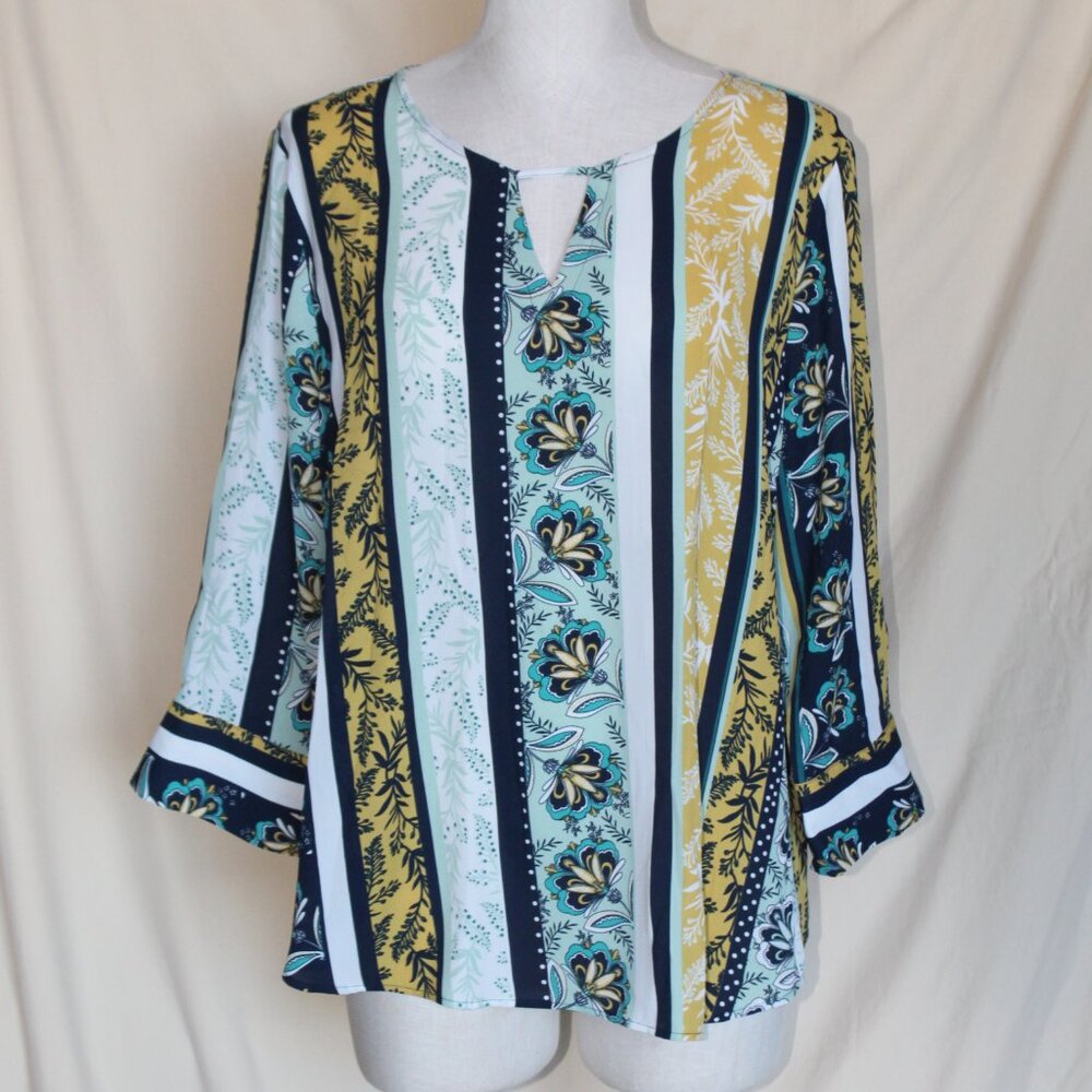 Van Heusen Floral Blouse with 3/4 Sleeves
